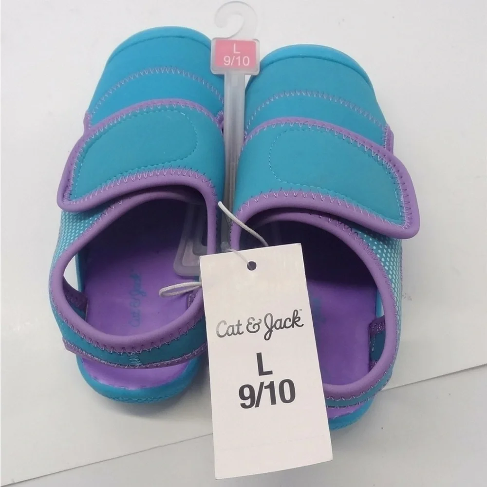 Cat & Jack Toddler Turquoise/Purple Water Sandals L9/10